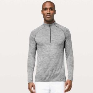 Lululemon Athletica Metal Vent Tech 1/2 Zip Pullover Silverescent Size Medium